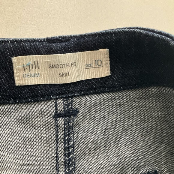 J.Jill Denim Smooth Fit Dark Blue Pencil Skirt - Classic Women's Skirt - Picture 7 of 11